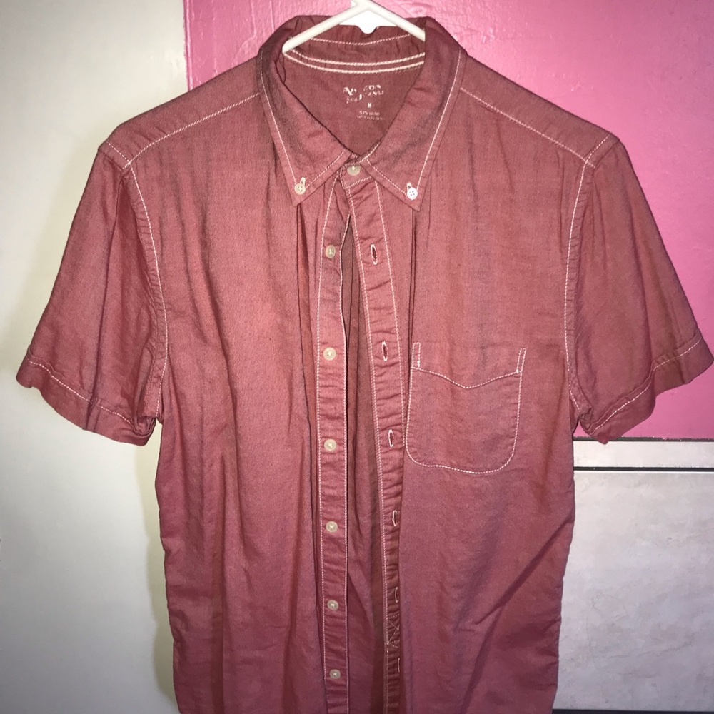 Light orange button up